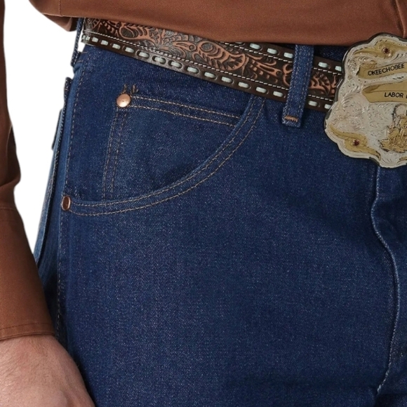 Wrangler Cowboy Cut relaxed fit Blue denim Western jeans NWT W42 L32 - Picture 5 of 11